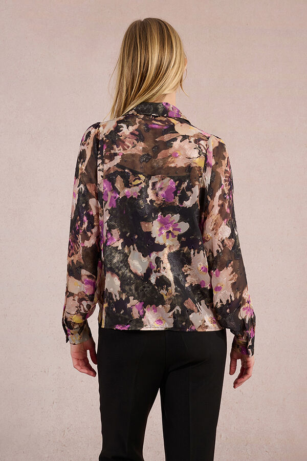 Molly Bracken Camisa de manga larga con estampado Multicolor