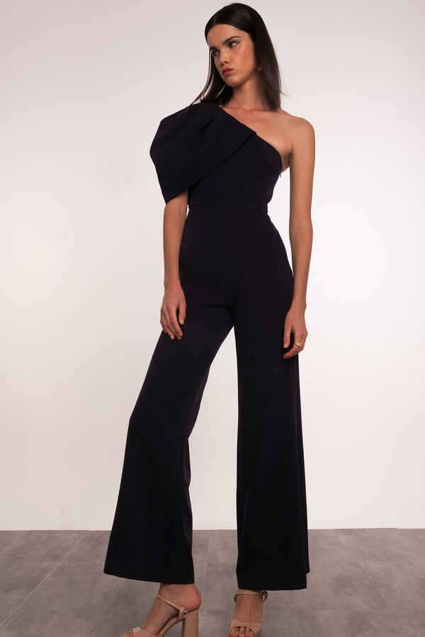 Dolores Promesas Mono asim&eacute;trico con drapeado Negro