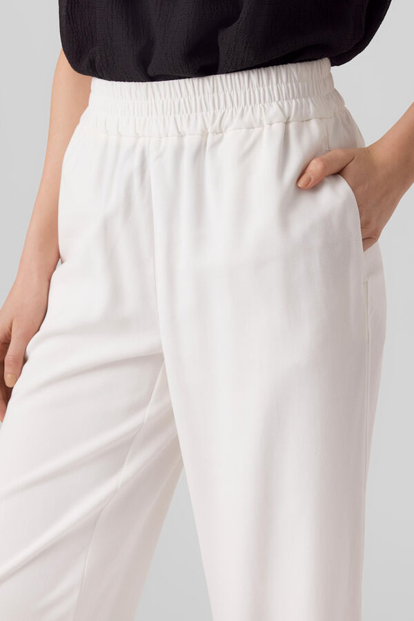 Vero Moda Pantal&oacute;n culotte fluido Blanco