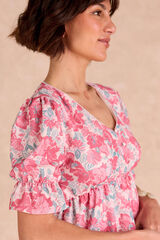 Polín Et Moi Vestido curto floral Cora Impressão