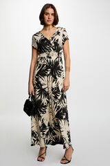 Morgan Vestido comprido reto estampado Multicolorido