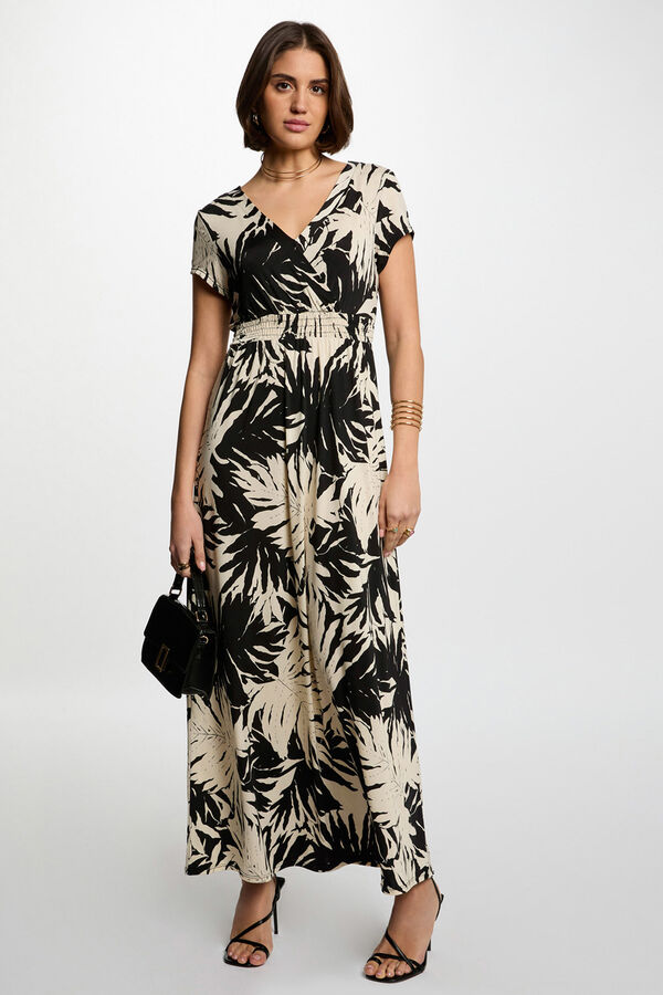 Morgan Vestido comprido reto estampado Multicolorido