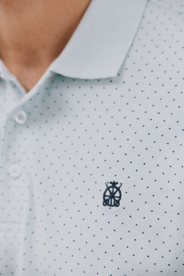 Cortefiel Polo estampado Azul