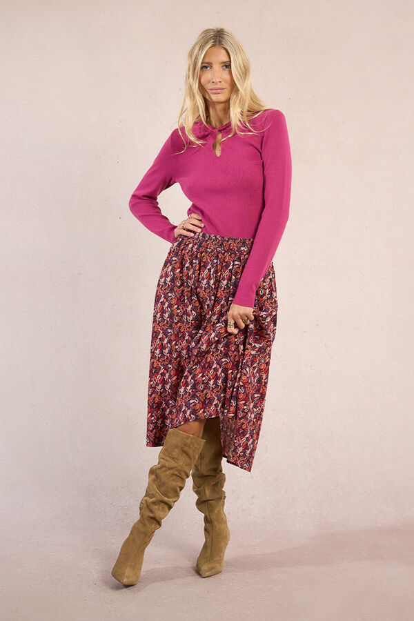 Molly Bracken Saia midi estampado Multicolorido