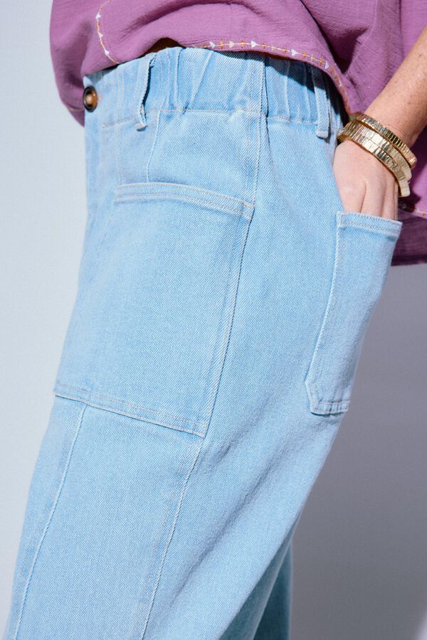 Slowlove Jeans cargo baggy Azul oscuro