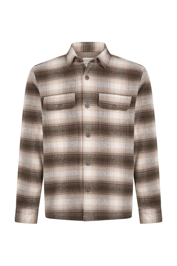 Cortefiel Sobrecamisa acolchoada xadrez Verde