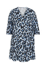Evoked by Vila Vestido cruzado animal print curve Blanco