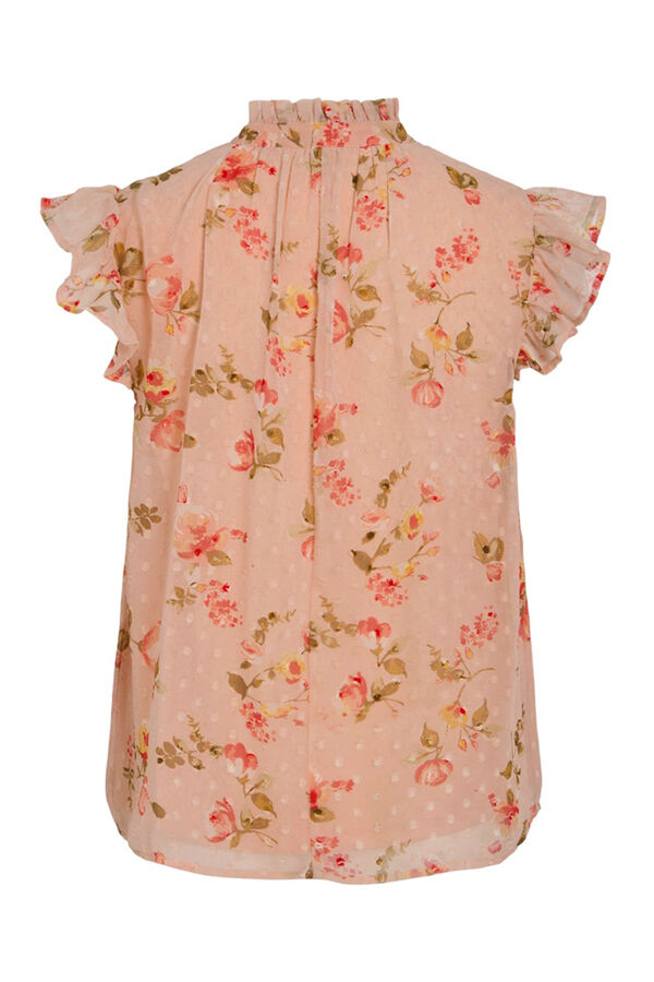 Vila Blusa plumeti estampada Rosa
