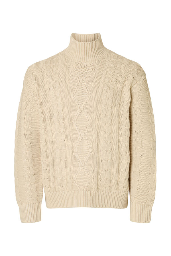 Selected Jersey estructura 100% algod&oacute;n org&aacute;nico Beige