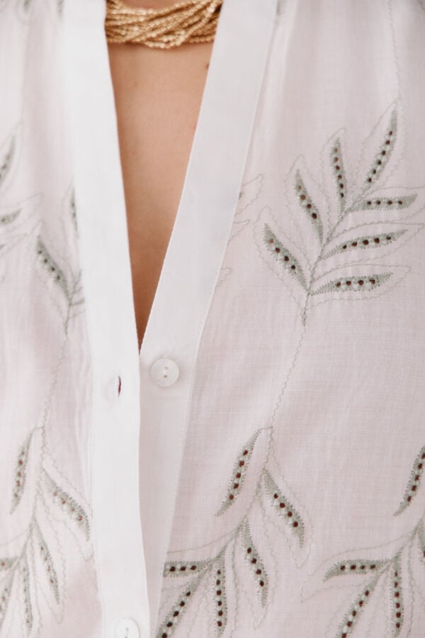 Cortefiel Caftan t&uacute;nica com gola mao Multicolorido