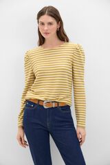 Cortefiel Top estruturado riscas Multicolorido