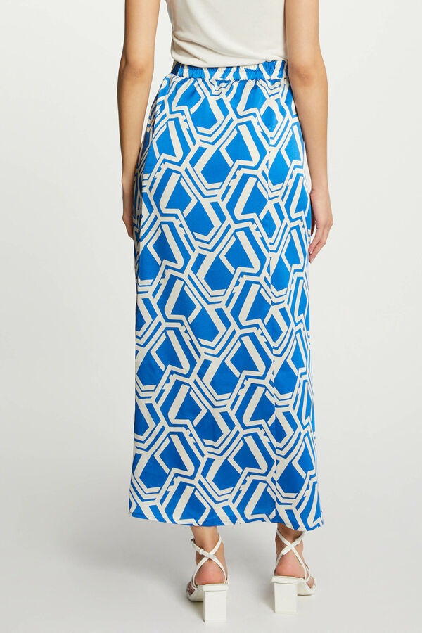 Morgan Falda larga evas&eacute; estampada Estampado azul