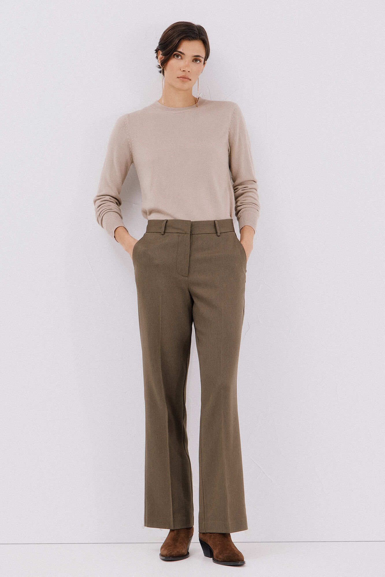 Cortefiel Pantal&oacute;n flare vestir