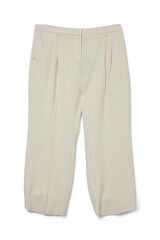 Vero Moda Curve Pantalón ancho de rayas talla grande Gris