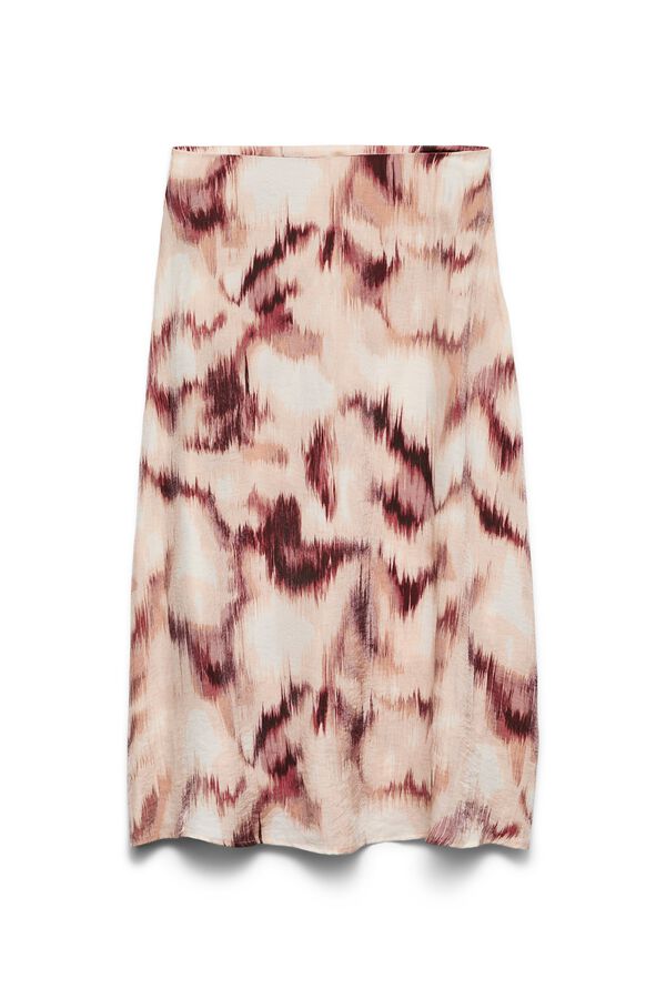 Vero Moda Saia 7/8 efeito acetinado Castanho