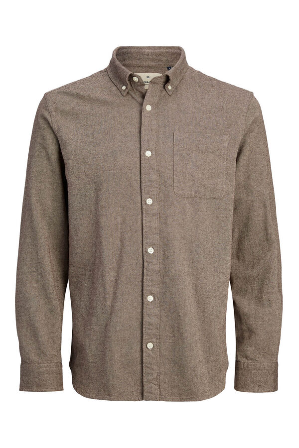 Jack & Jones Camisa cl&aacute;ssica Castanho