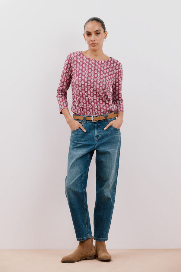 Cortefiel Camiseta b&aacute;sica escote barco Multicolor