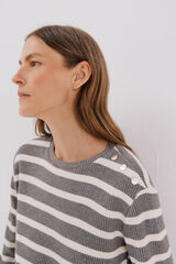 Cortefiel Sudadera estructura rayas Gris