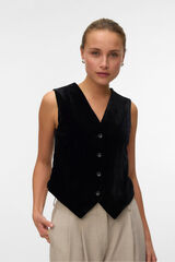 Vero Moda Chaleco de terciopelo Negro