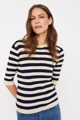 Cortefiel Camisola malha canelada Azul