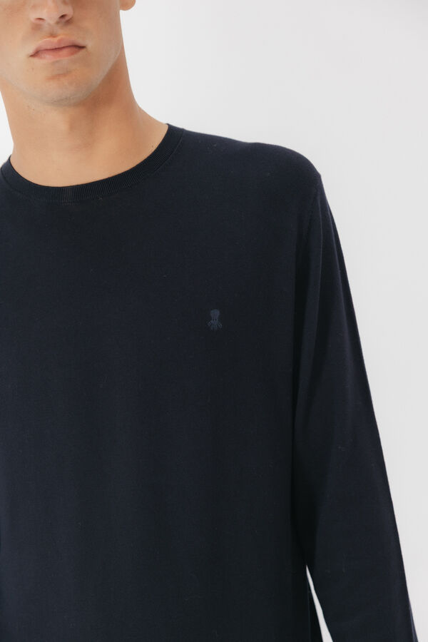 elPulpo Jersey b&aacute;sico logo Azul marino