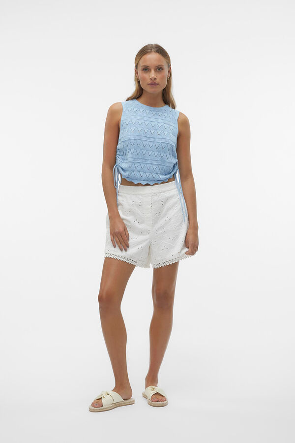 Vero Moda Top de punto sin mangas Azul