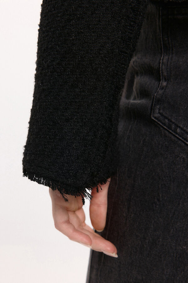 Vila Chaqueta de pa&ntilde;o con botones Negro