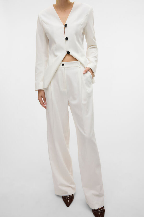 Vero Moda Pantal&oacute;n largo de vestir Blanco