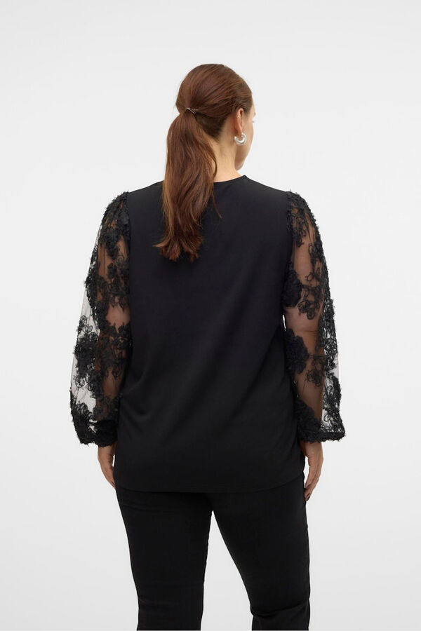 Vero Moda Curve Camisa de manga comprida plus size Preto
