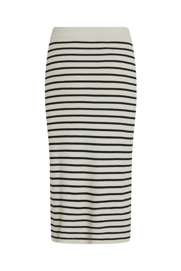 Vila Falda midi rayas Gris