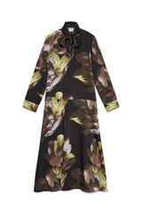 Vero Moda Vestido largo camisero detalle lazada Negro