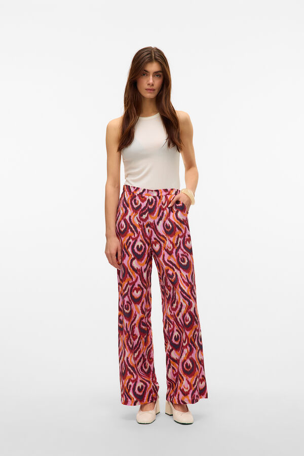 Vero Moda Pantal&oacute;n largo fluido Rosa
