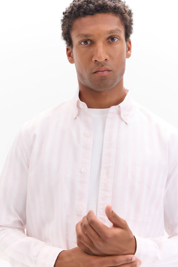 Cortefiel Camisa riscas de popelina Subiu