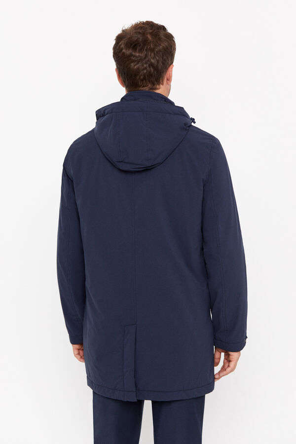 Cortefiel Impermeable con capucha Azul marino
