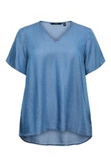 Vero Moda Curve Top Tencel talla grande Azul