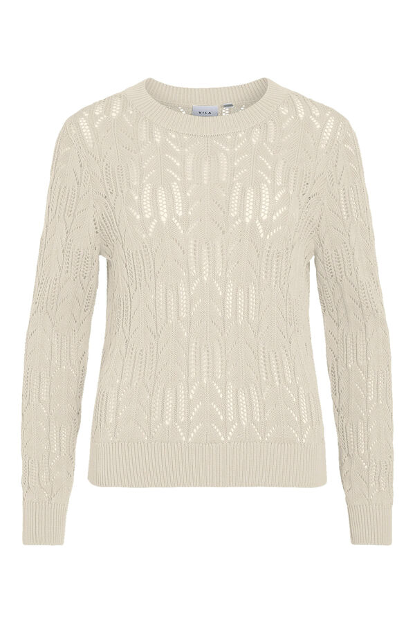 Vila Jersey punto pointelle Gris