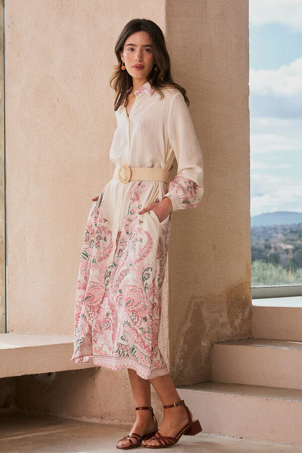 Pol&iacute;n Et Moi Vestido camisero Basilia Beige