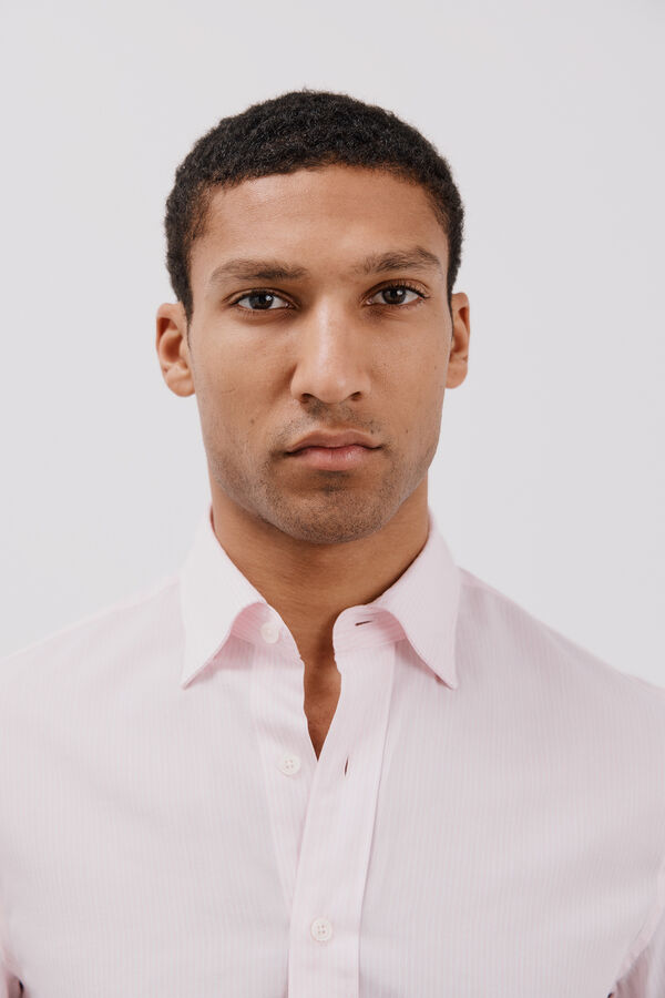 Cortefiel Camisa riscas de algod&atilde;o Tencel Subiu