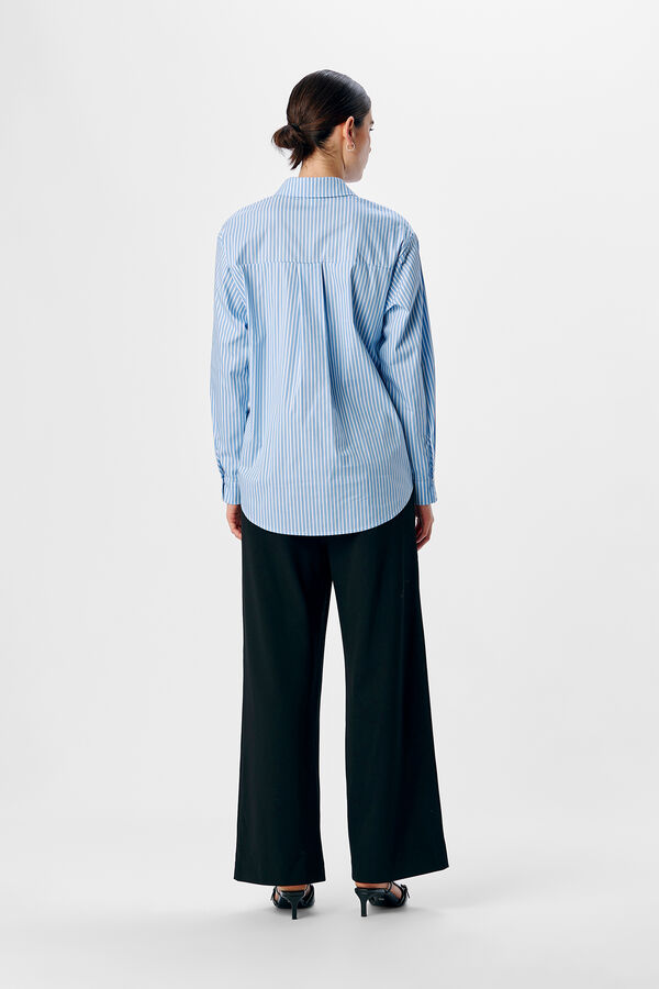 Object Camisa amplia rayas Azul