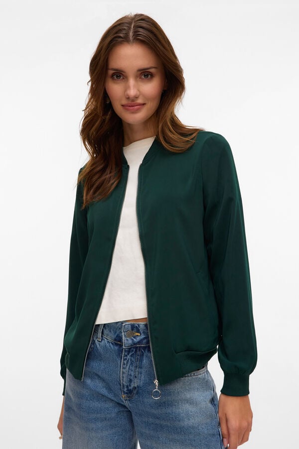 Vero Moda Cazadora bomber Verde oscuro