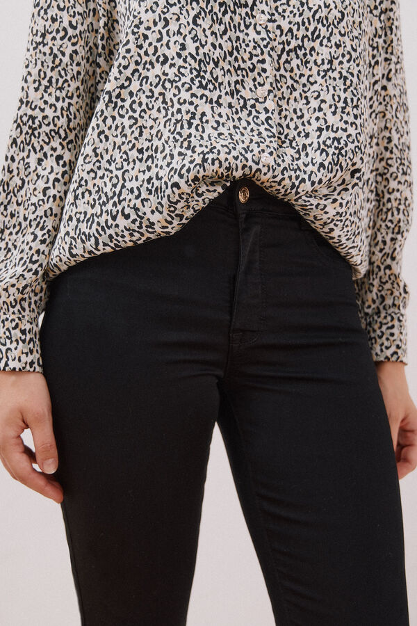 Cortefiel Pantalones Sensational color Negro