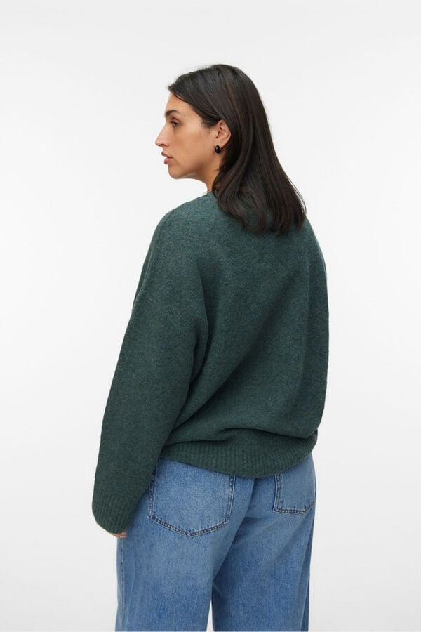 Vero Moda Curve Camisola com gola em V curvo Verde