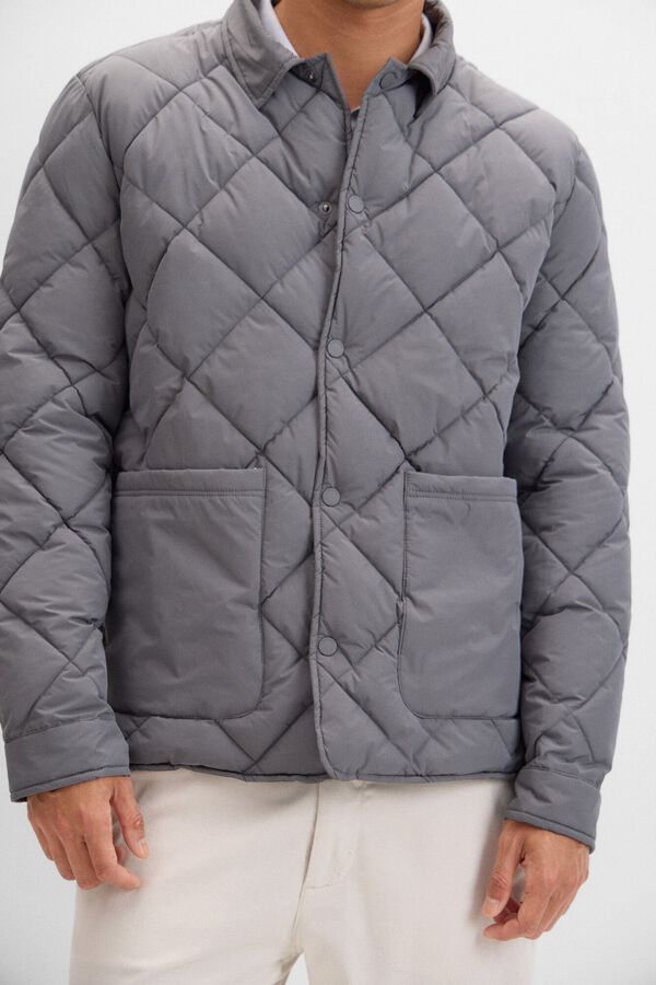 Cortefiel Chaqueta acolchada Gris