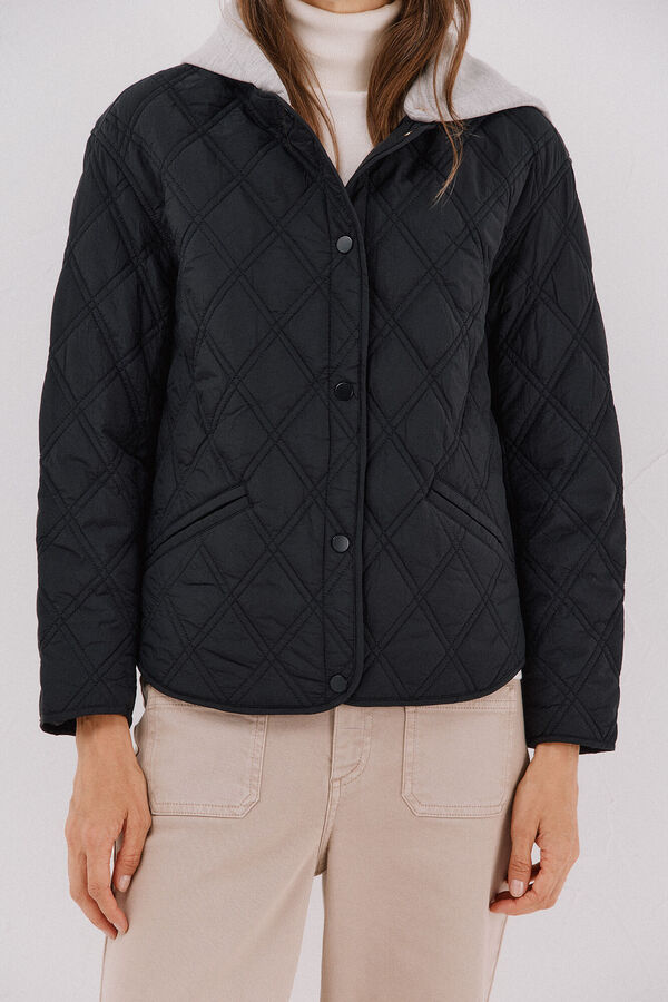 Cortefiel sweatshirt curto com capuz Preto