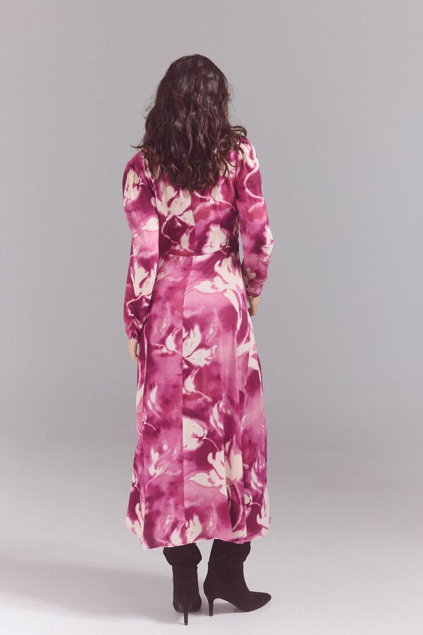 Slowlove Vestido estampado com detalhe franzido Multicolorido