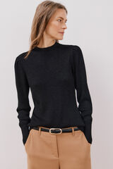 Cortefiel Jersey punto metalizado Negro