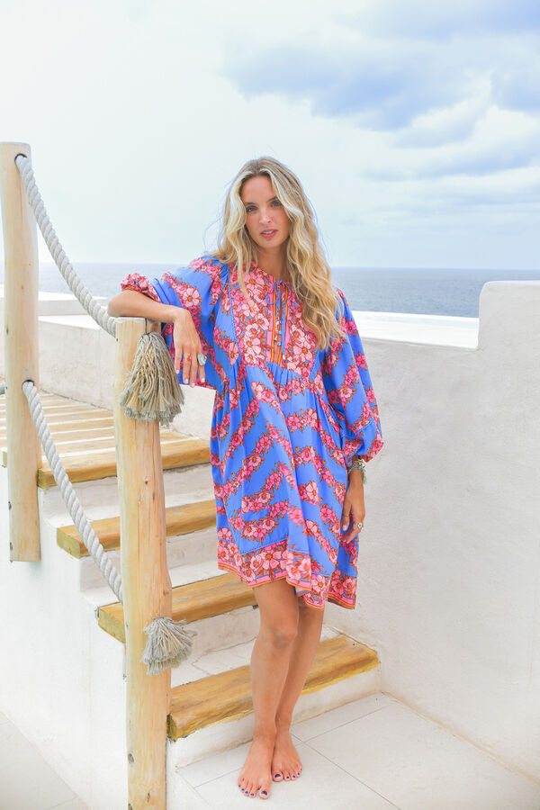 Jaase Vestido curto Adela Multicolorido