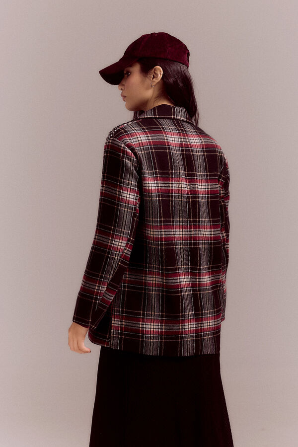 Slowlove Blazer de cuadros con tachas Multicolor