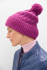 Cortefiel malha de malha geom&eacute;trica Roxo