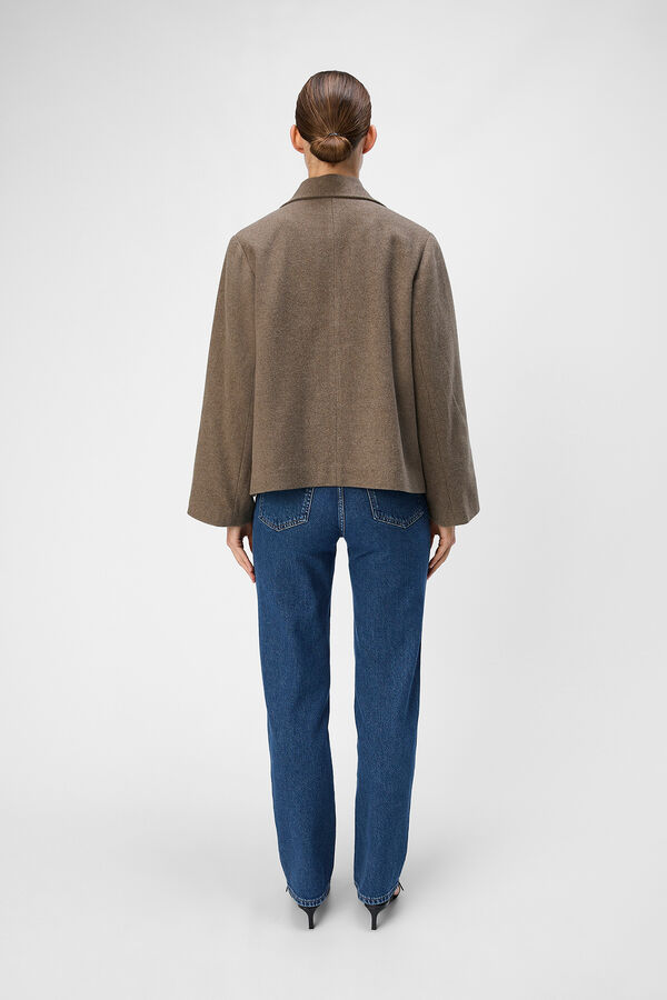 Object Abrigo corto cruzado Gris